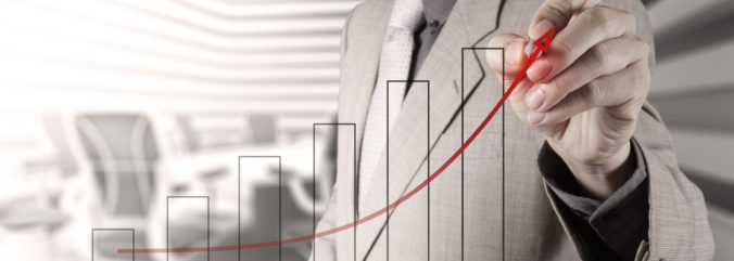 businessman hand draws business success chart businessman hand draws business success chart concept on virtual screen